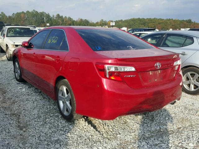 4T1BF1FK1CU627238 - 2012 TOYOTA CAMRY BASE RED photo 3