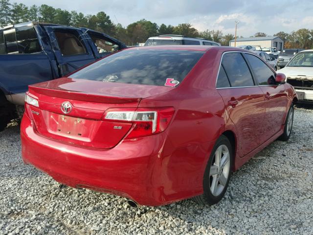 4T1BF1FK1CU627238 - 2012 TOYOTA CAMRY BASE RED photo 4