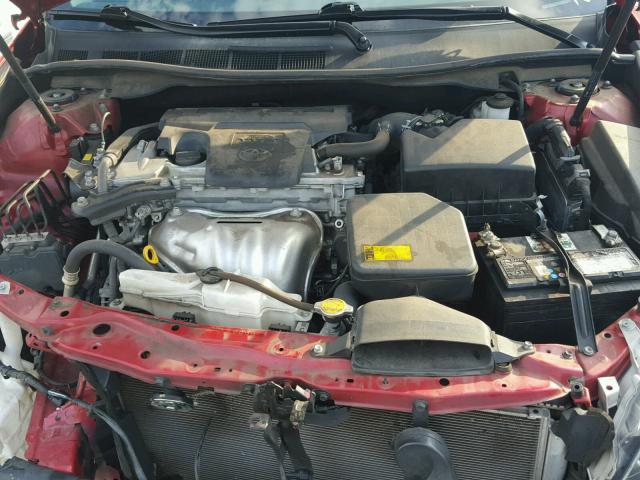 4T1BF1FK1CU627238 - 2012 TOYOTA CAMRY BASE RED photo 7