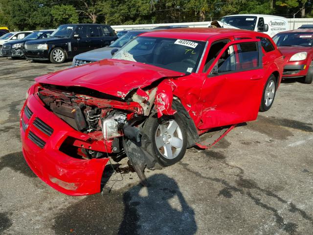 2D4FV47T38H148303 - 2008 DODGE MAGNUM RED photo 2