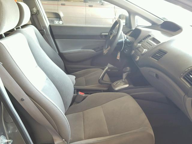 2HGFA16589H359090 - 2009 HONDA CIVIC LX GRAY photo 5