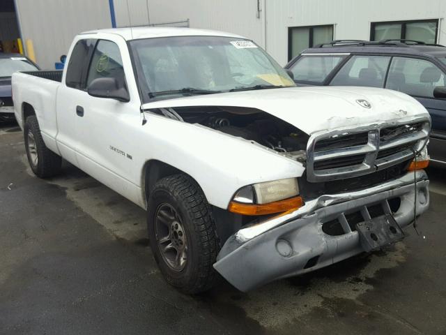 1B7GL22N91S106592 - 2001 DODGE DAKOTA WHITE photo 1