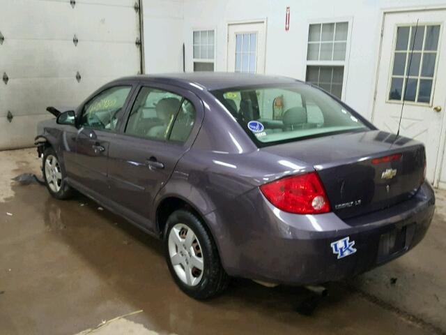 1G1AK55F367808067 - 2006 CHEVROLET COBALT LS PURPLE photo 3