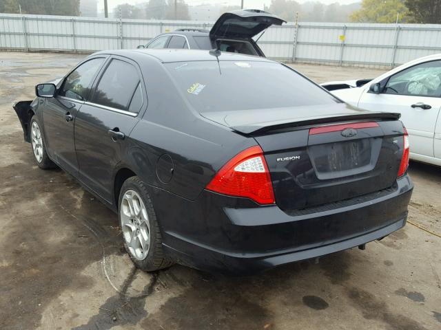 3FAHP0HA1BR164345 - 2011 FORD FUSION SE BLACK photo 3