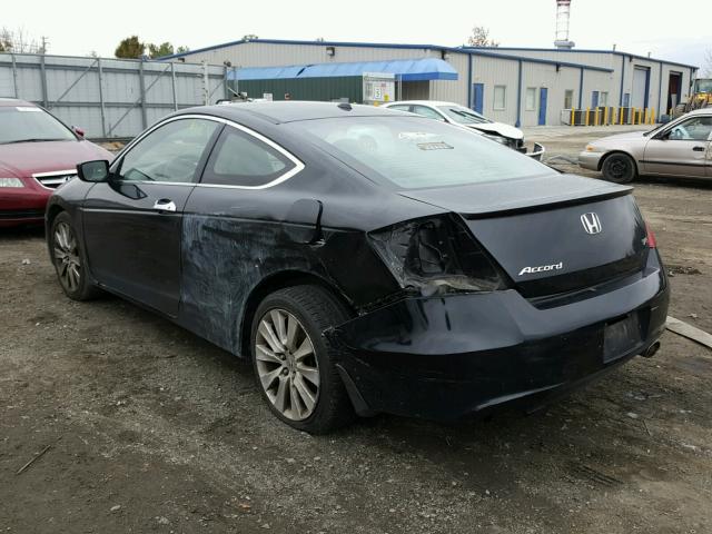 1HGCS22838A017744 - 2008 HONDA ACCORD EXL BLACK photo 3