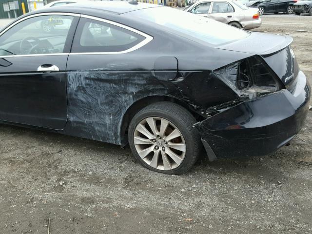 1HGCS22838A017744 - 2008 HONDA ACCORD EXL BLACK photo 9