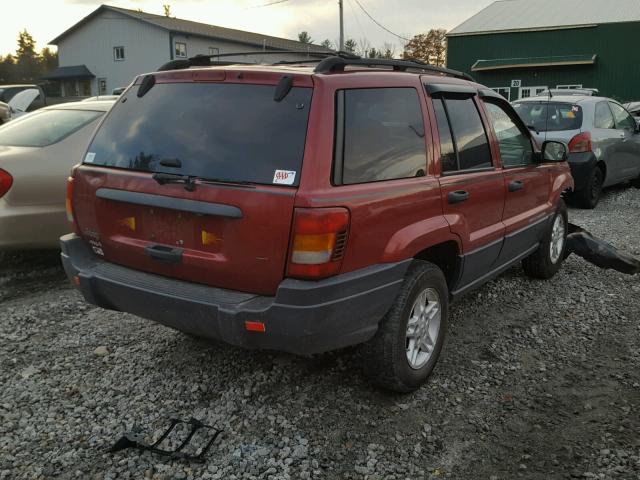 1J4GW48S54C130185 - 2004 JEEP GRAND CHER MAROON photo 4