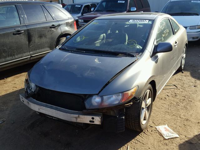 2HGFG12876H537839 - 2006 HONDA CIVIC EX GRAY photo 2