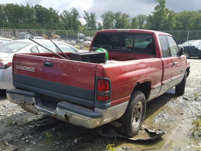 3B7HC12Z5WG153635 - 1998 DODGE RAM 1500 RED photo 4