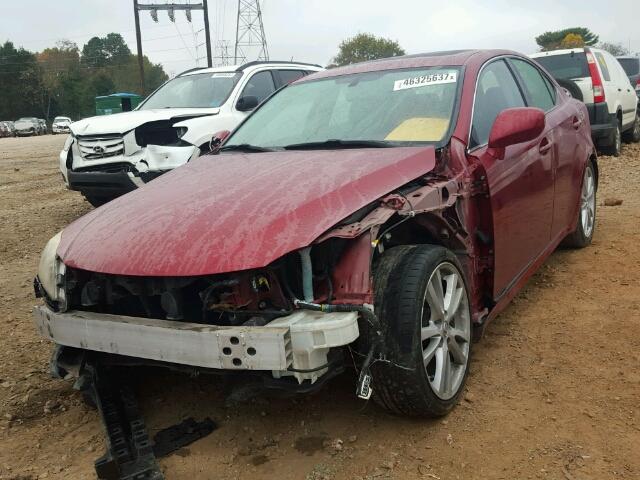 JTHBE262X75016796 - 2007 LEXUS IS 350 RED photo 2