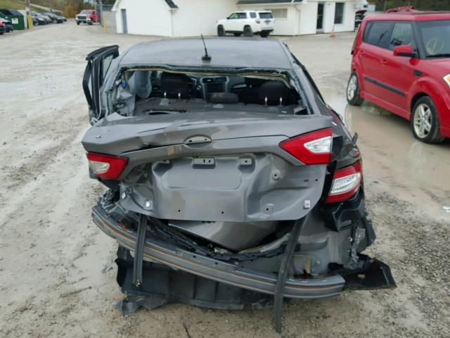 3FA6P0K92ER266425 - 2014 FORD FUSION GRAY photo 10