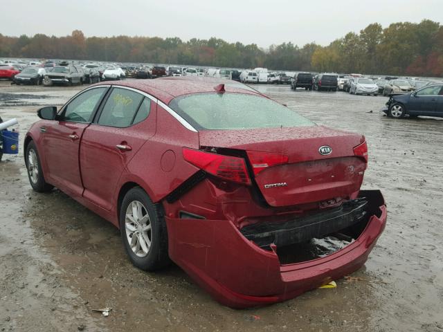 5XXGM4A75CG039319 - 2012 KIA OPTIMA LX BURGUNDY photo 3