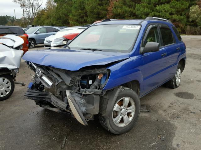 KNDJF724197627273 - 2009 KIA SPORTAGE L BLUE photo 2