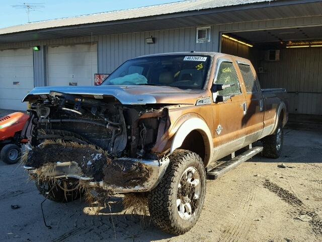 1FT8W3BT9BEC81280 - 2011 FORD F350 SUPER BROWN photo 2