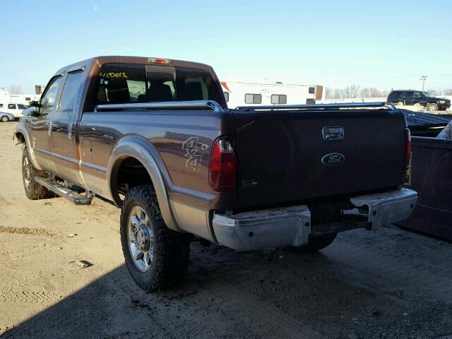 1FT8W3BT9BEC81280 - 2011 FORD F350 SUPER BROWN photo 3