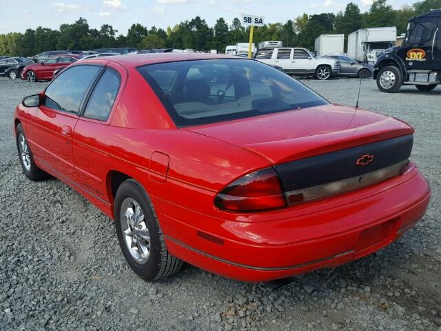 2G1WX12K5W9117185 - 1998 CHEVROLET MONTE CARL წითელი ფოტო 3