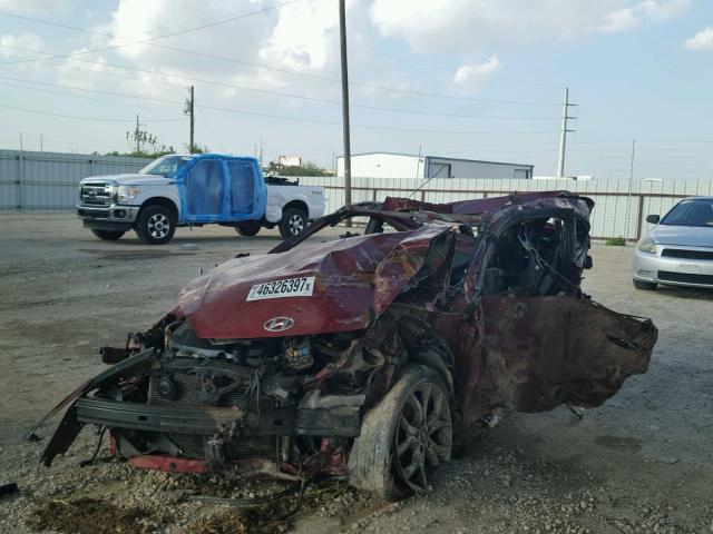 KMHHN66F98U276535 - 2008 HYUNDAI TIBURON GT MAROON photo 2