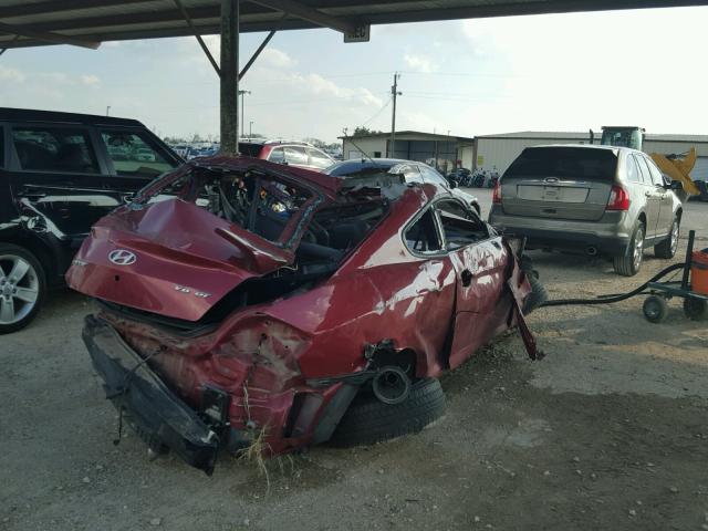 KMHHN66F98U276535 - 2008 HYUNDAI TIBURON GT MAROON photo 4