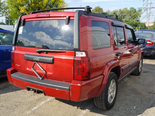 1J8HG48N66C288483 - 2006 JEEP COMMANDER Qırmızı foto 4