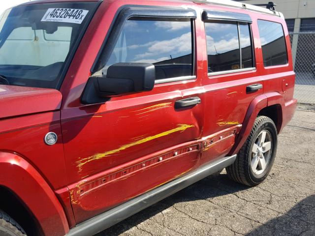 1J8HG48N66C288483 - 2006 JEEP COMMANDER Qırmızı foto 9