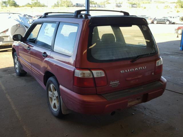 JF1SF65692H704456 - 2002 SUBARU FORESTER S RED photo 3