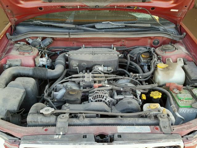 JF1SF65692H704456 - 2002 SUBARU FORESTER S RED photo 7