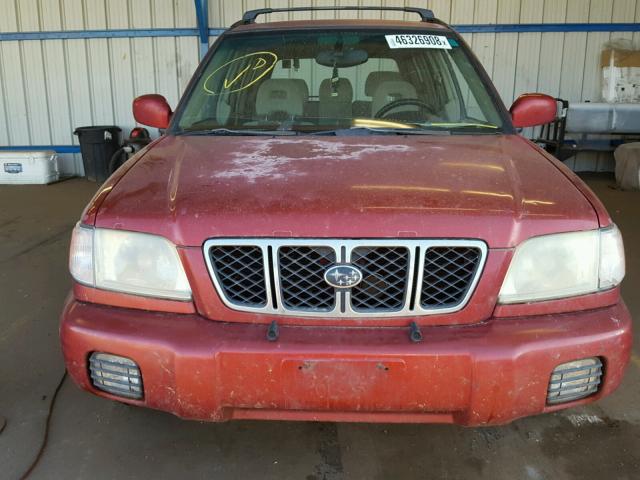 JF1SF65692H704456 - 2002 SUBARU FORESTER S RED photo 9