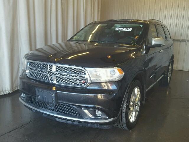 1C4RDJEG7EC365238 - 2014 DODGE DURANGO BLACK photo 2