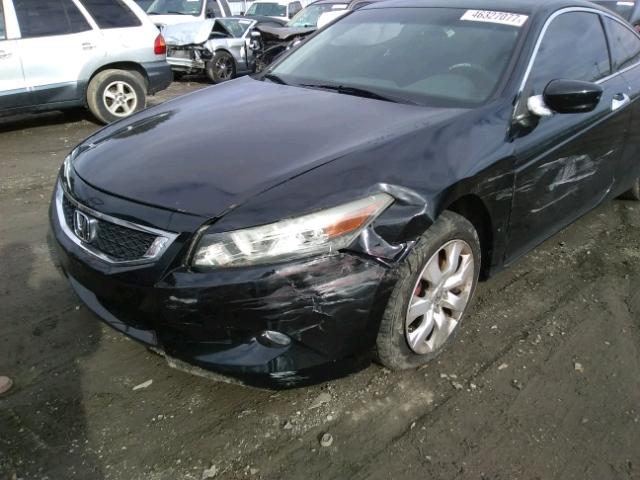 1HGCS228X8A008989 - 2008 HONDA ACCORD EXL BLACK photo 9