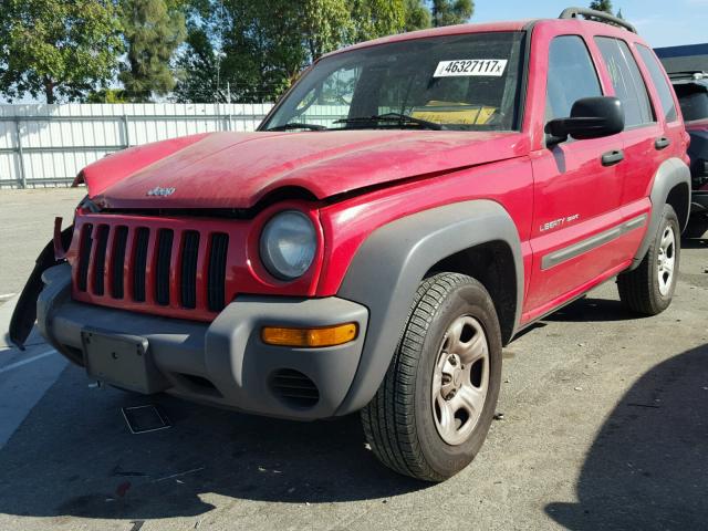 1J4GK48K33W672409 - 2003 JEEP LIBERTY SP RED photo 2