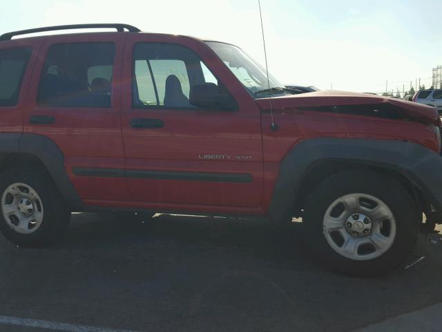 1J4GK48K33W672409 - 2003 JEEP LIBERTY SP RED photo 9