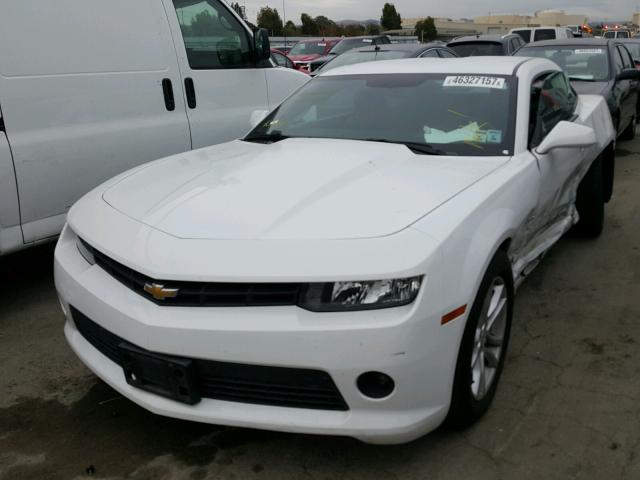 2G1FD1E39F9210546 - 2015 CHEVROLET CAMARO LT WHITE photo 2