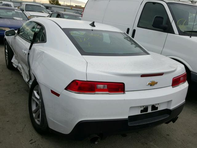 2G1FD1E39F9210546 - 2015 CHEVROLET CAMARO LT WHITE photo 3