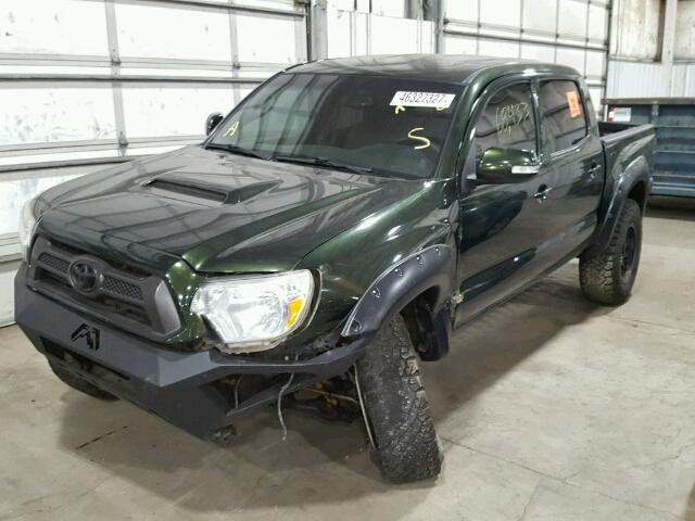 3TMLU4EN2DM108071 - 2013 TOYOTA TACOMA DOU GREEN photo 2