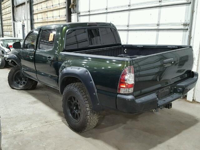 3TMLU4EN2DM108071 - 2013 TOYOTA TACOMA DOU GREEN photo 3