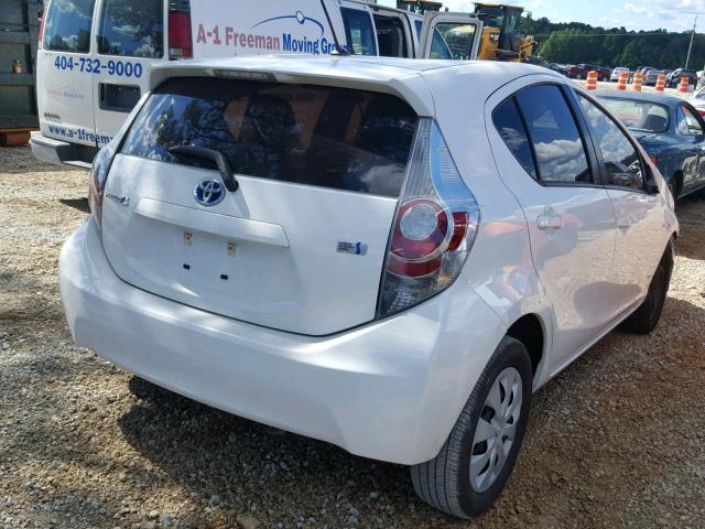 JTDKDTB30C1518114 - 2012 TOYOTA PRIUS C WHITE photo 4