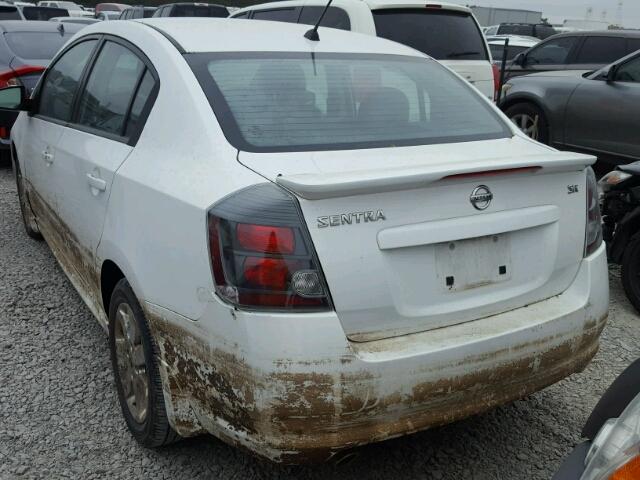 3N1AB6AP9AL722703 - 2010 NISSAN SENTRA 2.0 WHITE photo 3