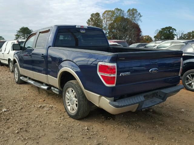 1FTPW12V39FA49327 - 2009 FORD F150 BLUE photo 3