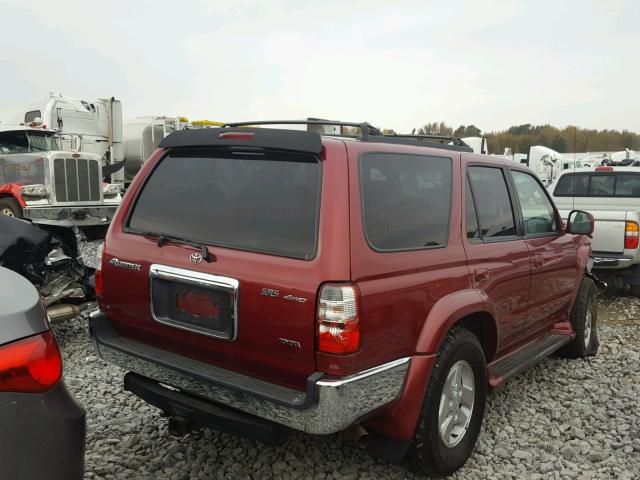 JT3HN86R029071680 - 2002 TOYOTA 4RUNNER SR BURGUNDY photo 4