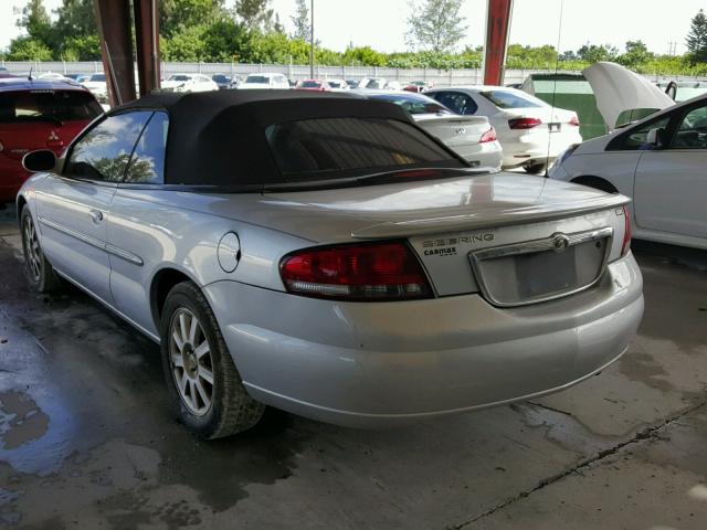 1C3EL75R74N360358 - 2004 CHRYSLER SEBRING GT GRAY photo 3