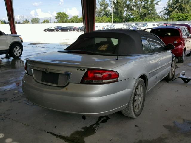 1C3EL75R74N360358 - 2004 CHRYSLER SEBRING GT GRAY photo 4