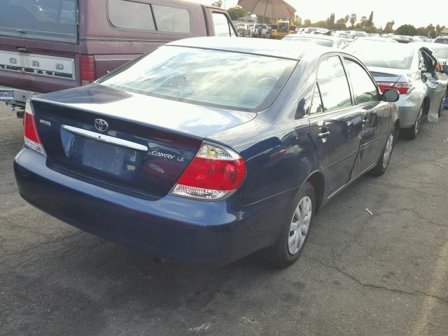 4T1BE30K55U046268 - 2005 TOYOTA CAMRY BLUE photo 4