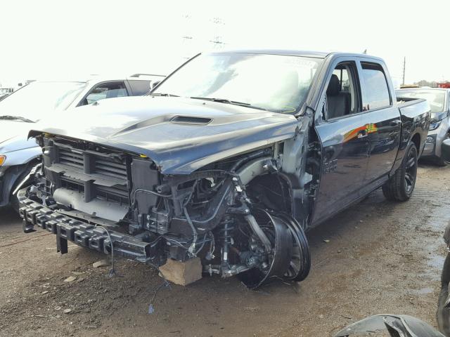 1C6RR7MT3HS727716 - 2017 RAM 1500 SPORT BLACK photo 2