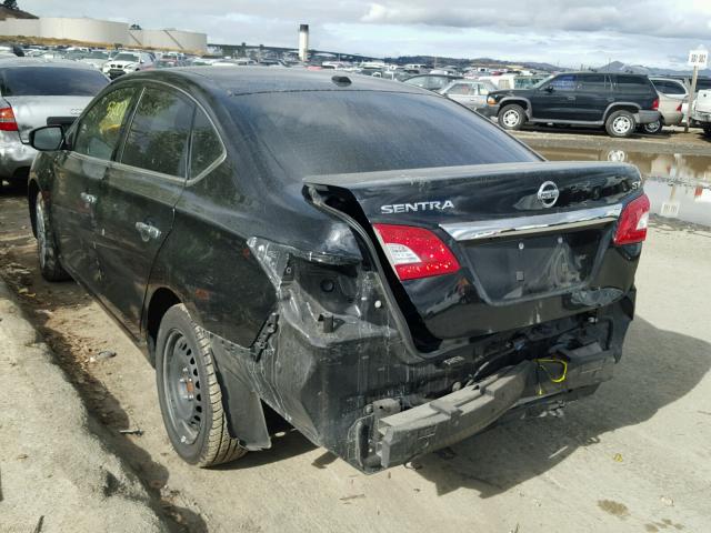 3N1AB7AP4FY322676 - 2015 NISSAN SENTRA S BLACK photo 3