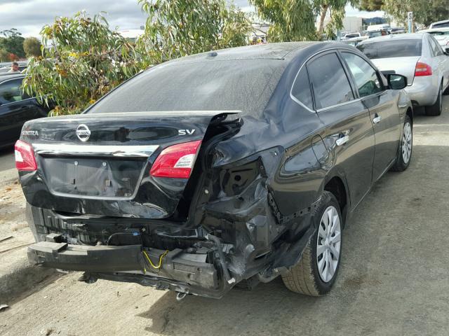 3N1AB7AP4FY322676 - 2015 NISSAN SENTRA S BLACK photo 4