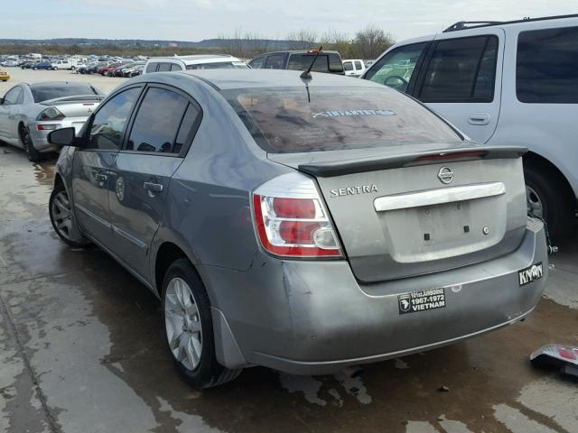 3N1AB6AP0CL697676 - 2012 NISSAN SENTRA 2.0 GRAY photo 3