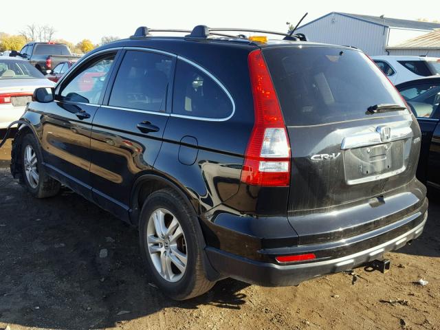 5J6RE4H79BL104807 - 2011 HONDA CR-V EXL BLACK photo 3