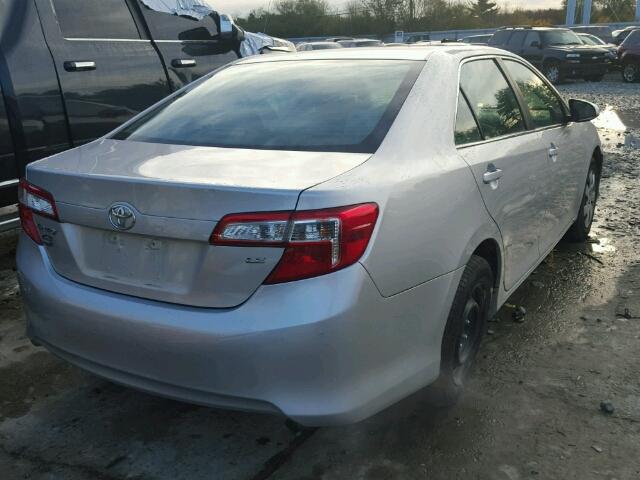 4T4BF1FK7DR294003 - 2013 TOYOTA CAMRY L SILVER photo 4