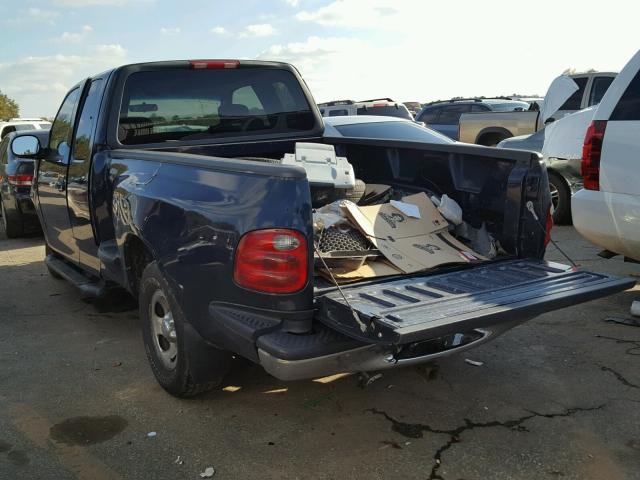 2FTRX07292CA70991 - 2002 FORD F150 BLUE photo 3