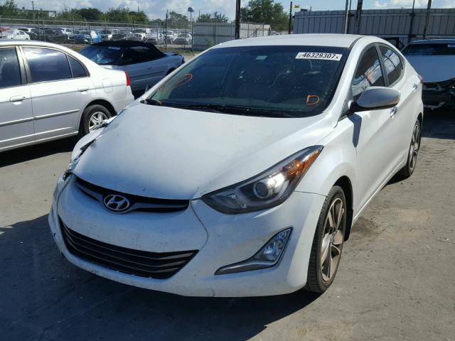 5NPDH4AE9GH796319 - 2016 HYUNDAI ELANTRA WHITE photo 2